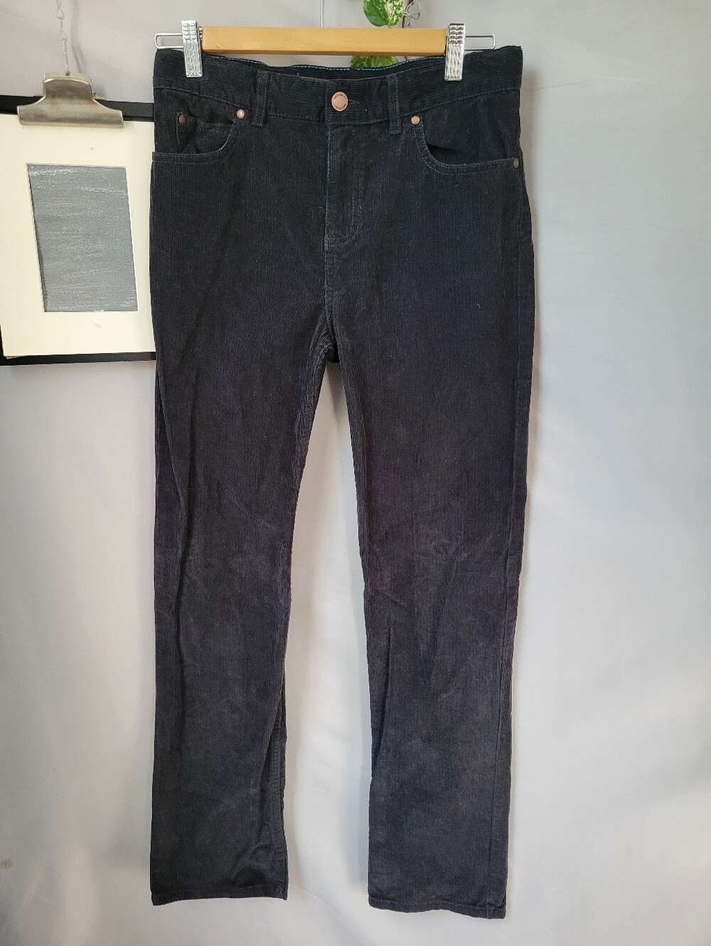 Lands' End Boys Cord 5 Pocket Pants Black 16